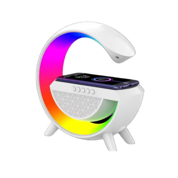 G-Shaped Bluetooth Speaker with Wireless Charger & RGB Light