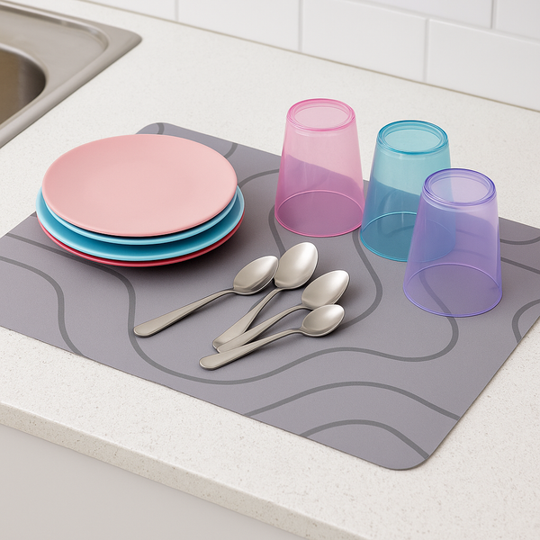 Dish Drying Rubber Mat – 60 × 40 cm