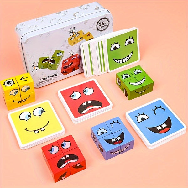 Expression Puzzle Building Blocks