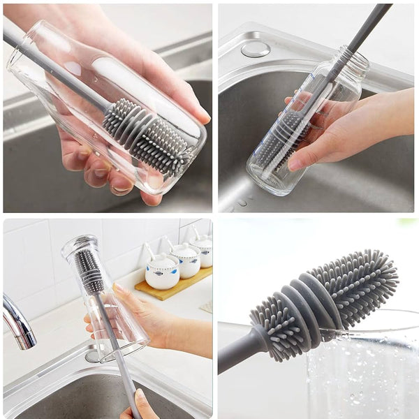 Long Handle Silicone Cup & Bottle Brush