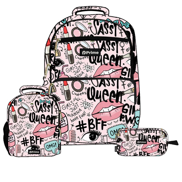 High-Quality Prime 3-Piece School Bag Set - 18 Inch