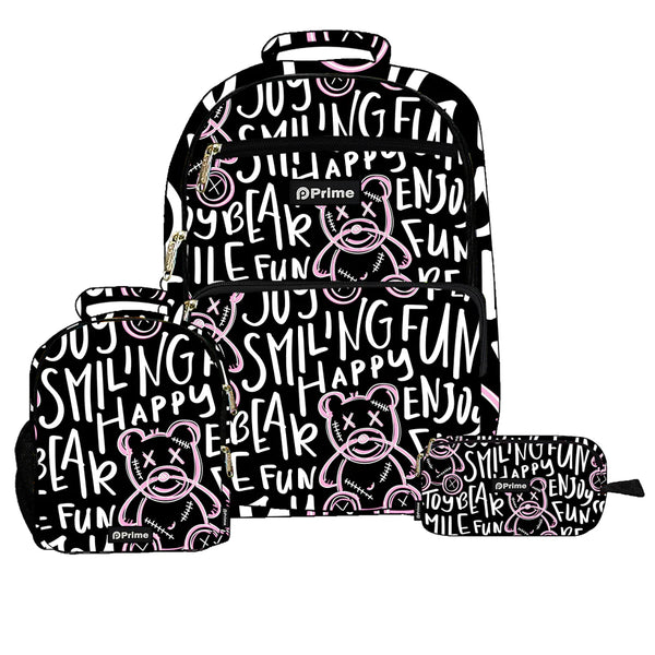 High-Quality Prime 3-Piece School Bag Set - 18 Inch