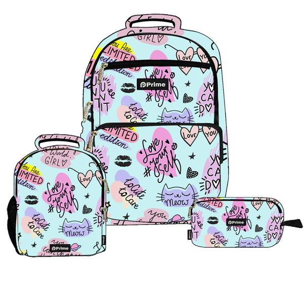 High-Quality Prime 3-Piece School Bag Set - 18 Inch