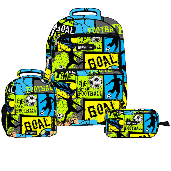 High-Quality Prime 3-Piece School Bag Set - 18 Inch