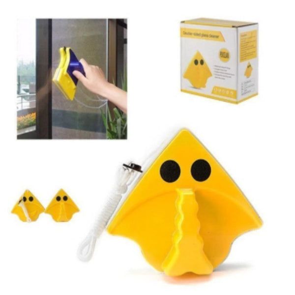 Double sided magnetic glass cleaner