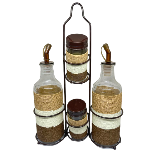 Olive and salt glass set